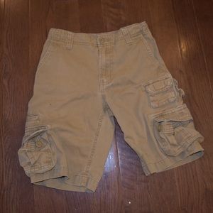 Khaki cargo shorts